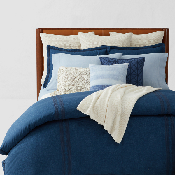 Blue Baycrest Throw Pillow Ralph Lauren Home 4