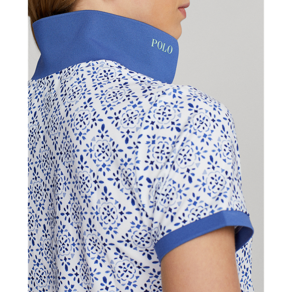 Polo graphique en jersey Ralph Lauren Golf en Carreau Kal&eacute;idoscope bleu 6