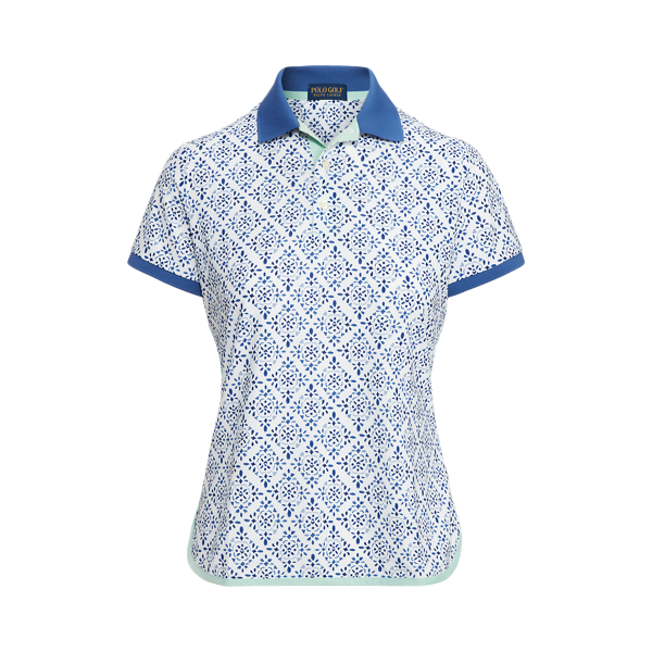 Polo graphique en jersey Ralph Lauren Golf en Carreau Kal&eacute;idoscope bleu 2