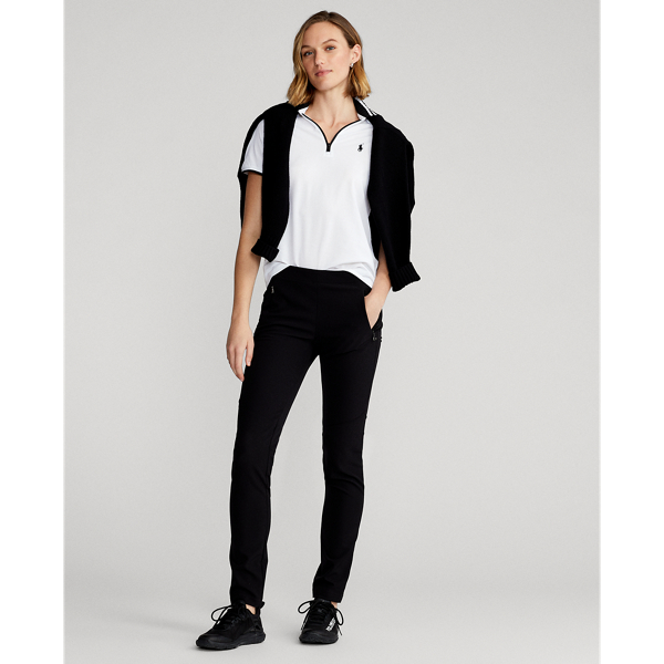 Tailored fit Polo shirt met rits Ralph Lauren Golf in Ceramic White/Polo Black 4