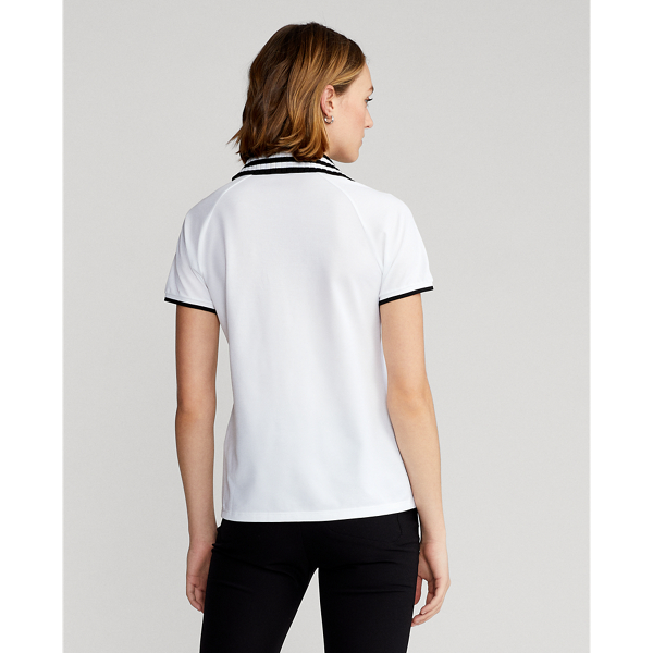 Tailored fit Polo shirt met rits Ralph Lauren Golf in Ceramic White/Polo Black 5