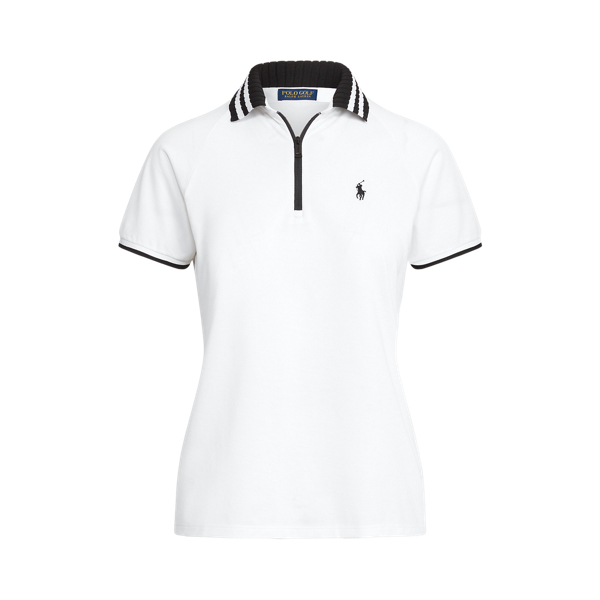 Tailored fit Polo shirt met rits Ralph Lauren Golf in Ceramic White/Polo Black 2