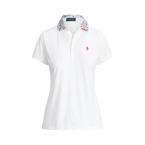 Ceramic White/Multi Tailored Fit Jersey Polo Shirt Ralph Lauren Golf 2