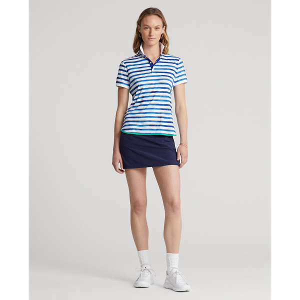 Polo performance ray&eacute; en jersey Ralph Lauren Golf en Rayure artistique bleue 4