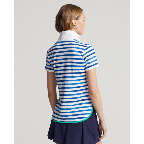 Polo performance ray&eacute; en jersey Ralph Lauren Golf en Rayure artistique bleue 5