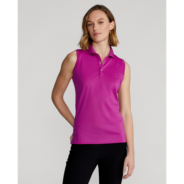 Bright Pink Piqu&eacute; Sleeveless Polo Shirt RLX 1
