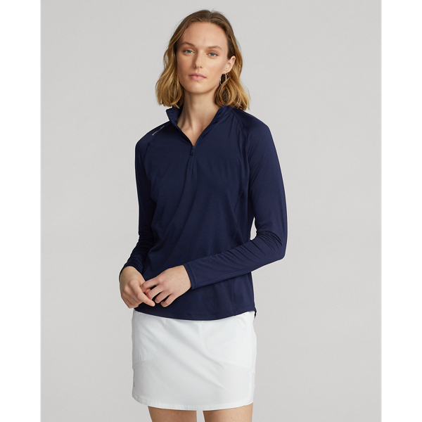 Refined Navy Jersey Quarter-Zip Pullover RLX 1