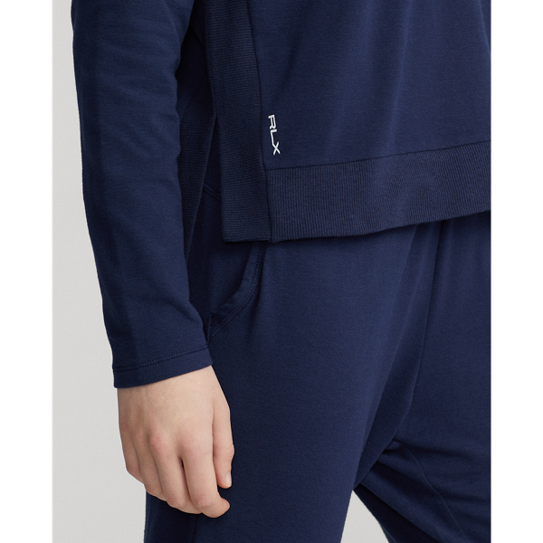 Refined Navy Jersey V-Neck Pullover RLX 5