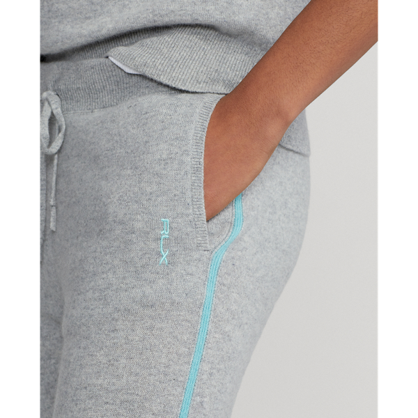 Jogginghose aus Kaschmir RLX Golf in Golf-Hellgrau mel./Apri 6