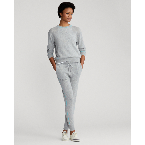 Light Grey Cashmere Crewneck Jumper RLX Golf 4