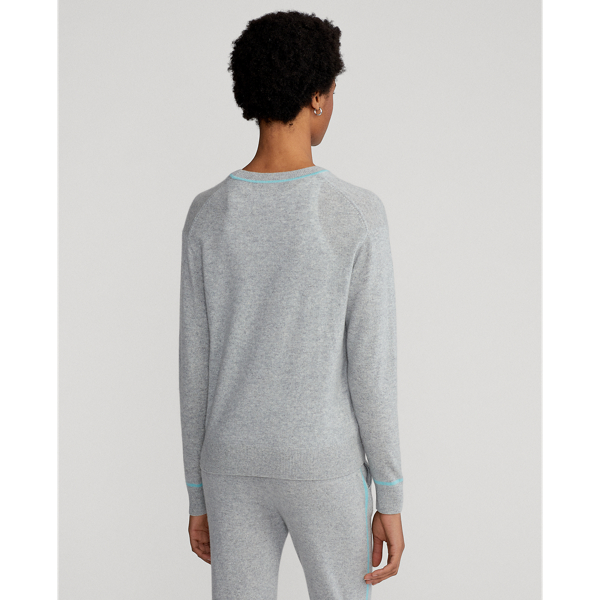 Light Grey Cashmere Crewneck Jumper RLX Golf 5