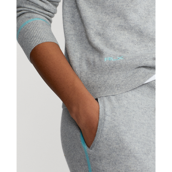 Light Grey Cashmere Crewneck Jumper RLX Golf 6