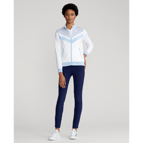 Ceramic White/Office Blue Graphic Chevron Full-Zip Jacket RLX 3