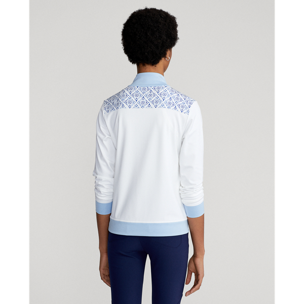 Ceramic White/Office Blue Graphic Chevron Full-Zip Jacket RLX 4