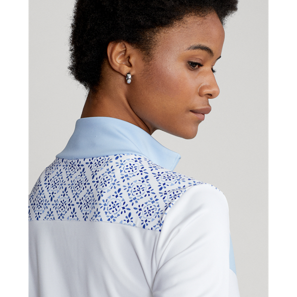 Ceramic White/Office Blue Graphic Chevron Full-Zip Jacket RLX 5