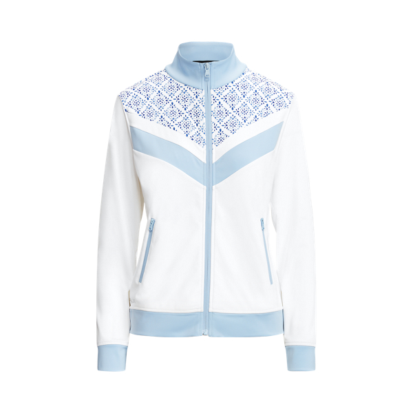 Ceramic White/Office Blue Graphic Chevron Full-Zip Jacket RLX 2