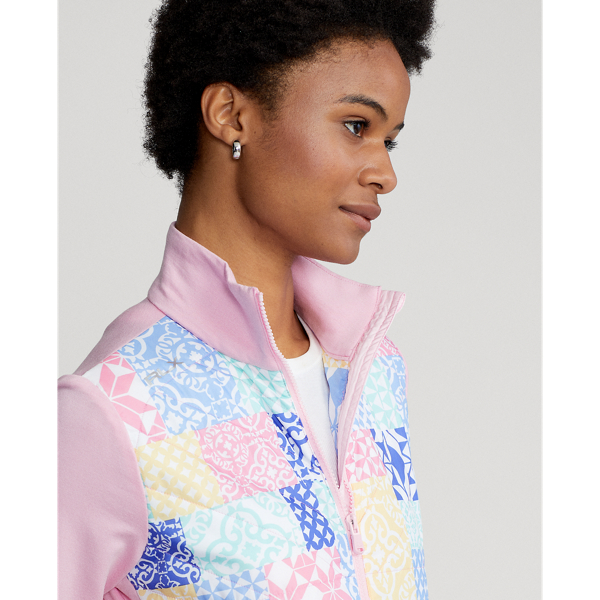 Taylor Rose/Patchwork Graphic Hybrid Full-Zip Jacket RLX 6