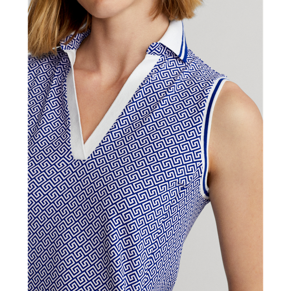 Abito in jersey con stampa RLX in Blu Liberty chiave quadra 6