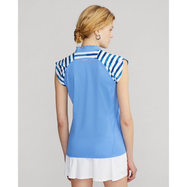 Harbour Island Blue Multi Quarter-Zip Piqu&eacute; Shirt RLX 5
