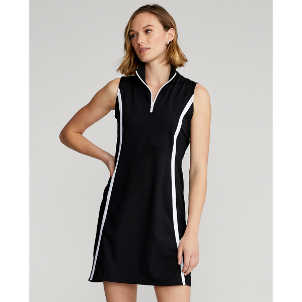 &Auml;rmelloses Performance-Jerseykleid RLX in Polo Black/Ceramic White 4