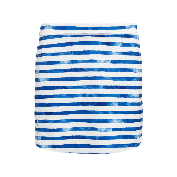 Blue Painted Stripe Watercolour-Stripe 4-Way Stretch Skort RLX 2