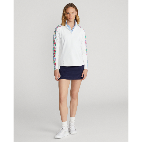 Multi Tile/White Jersey Quarter-Zip Pullover RLX 4