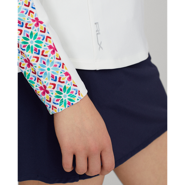 Multi Tile/White Jersey Quarter-Zip Pullover RLX 6
