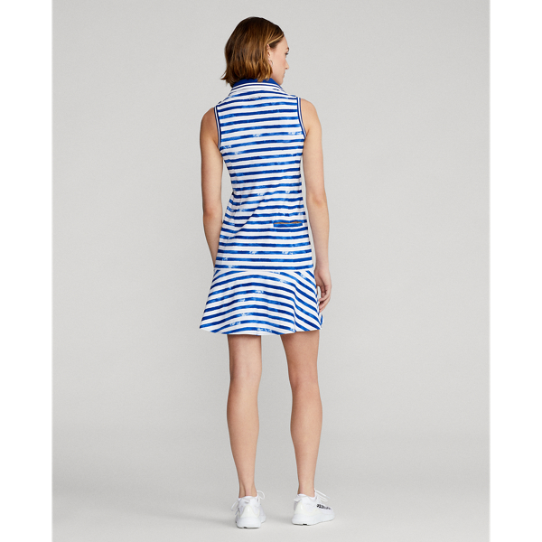 Performance interlock polojurk RLX in Blauw geschilderde streep 5