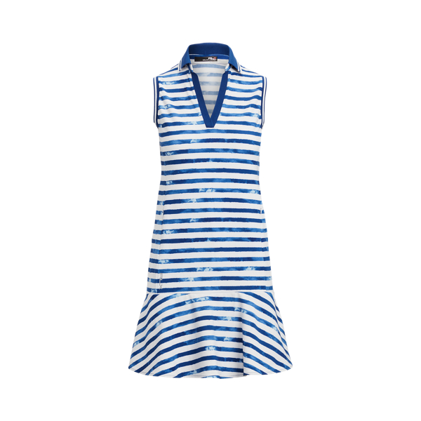Performance interlock polojurk RLX in Blauw geschilderde streep 2