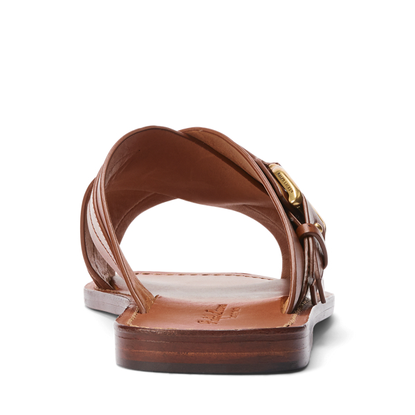 RL Gold Welington Calfskin Slide Sandal Purple Label 3