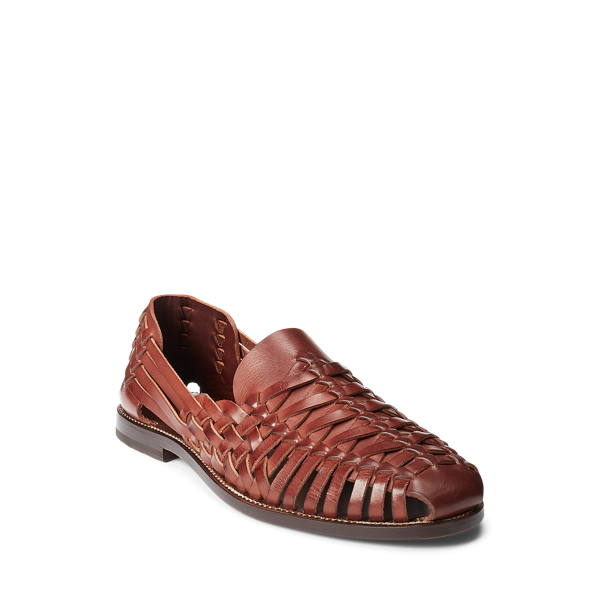 Cognac Handwoven Leather Sandal Purple Label 2