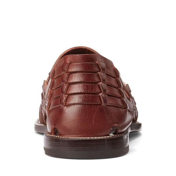 Cognac Handwoven Leather Sandal Purple Label 3