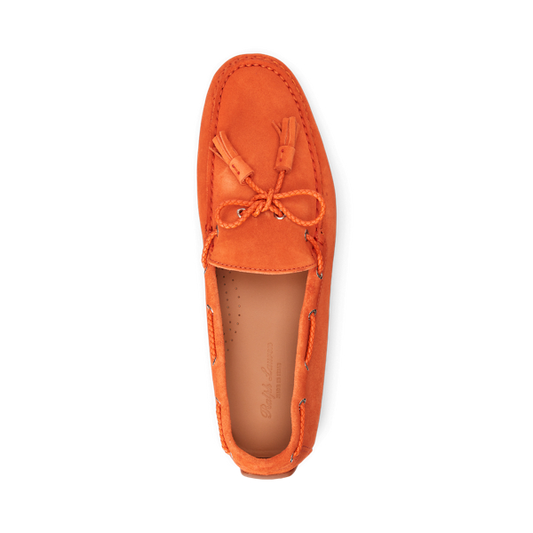 Bittersweet Orange Harold Suede Tassel Driver Purple Label 4