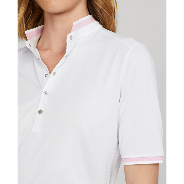 Camisa Henley Tailored Fit RLX em Ceramic White/Taylor Rose 6