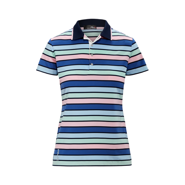 Polo ajust&eacute; &agrave; rayures RLX en Bleu libert&eacute; multi rayure 2