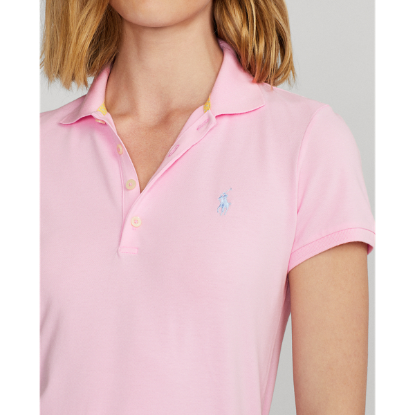 Camisa Polo em piqu&eacute; Tailored Fit Ralph Lauren Golf em Taylor Rose/Office Blue 6