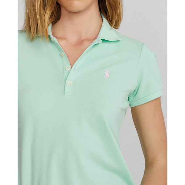 Polo&nbsp;ajust&eacute; en piqu&eacute; Ralph Lauren Golf en Vert avril/Ros&eacute; Taylor 6