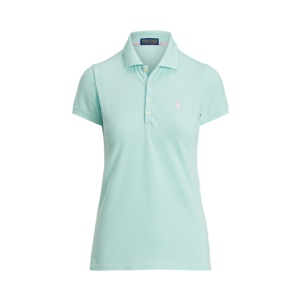 Polo&nbsp;ajust&eacute; en piqu&eacute; Ralph Lauren Golf en Vert avril/Ros&eacute; Taylor 2