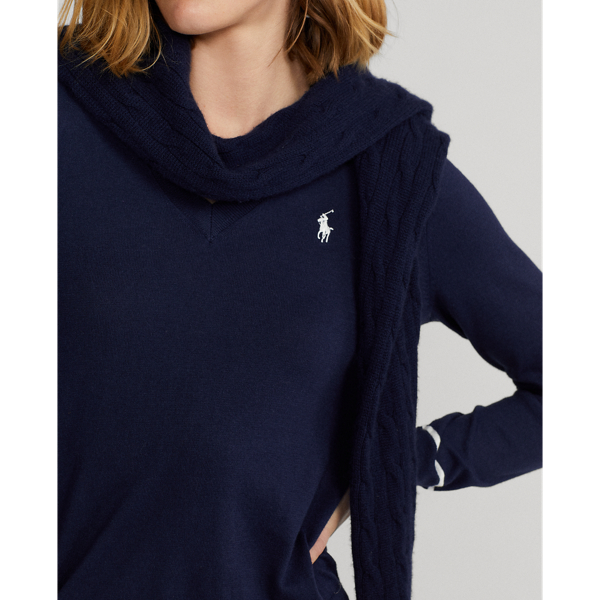 Refined Navy/White Cotton-Blend V-Neck Jumper Ralph Lauren Golf 6