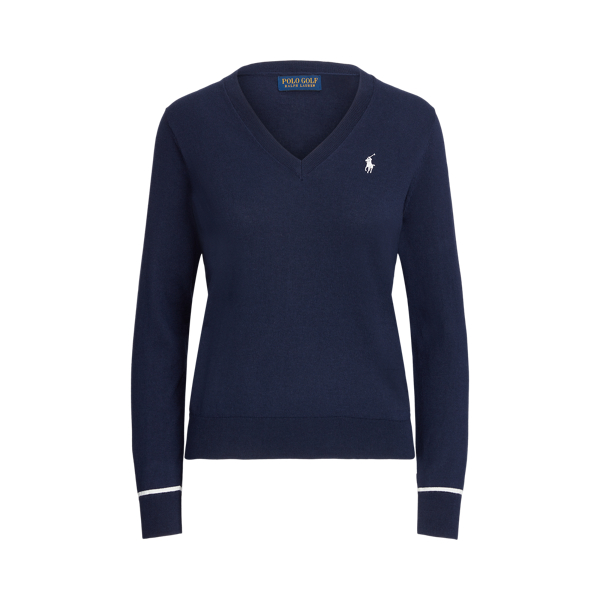 Cotton Blend V Neck Jumper for Women Ralph Lauren UK