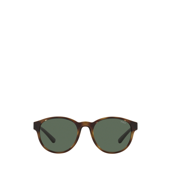 Shiny Dark Havana Color Shop Round Sunglasses Polo Ralph Lauren 2