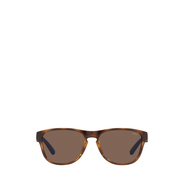 Shiny Havana Color Shop Rectangular Sunglasses Polo Ralph Lauren 2