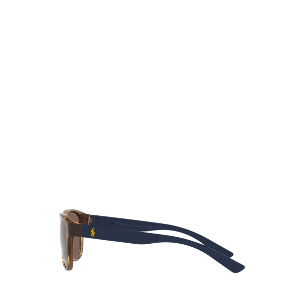 Shiny Havana Color Shop Rectangular Sunglasses Polo Ralph Lauren 3