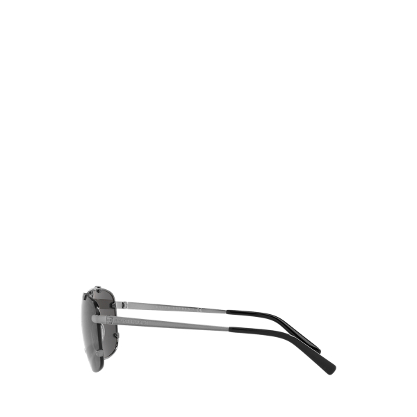 Shiny Gun Metal Automotive Metal Pilot Sunglasses Ralph Lauren 3