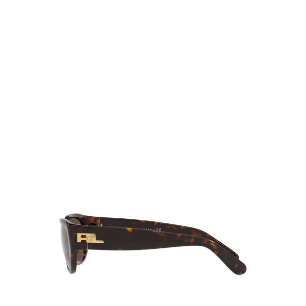 Shiny Dark Havana RL Hinge Butterfly Sunglasses Ralph Lauren 3