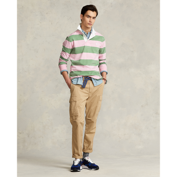 Carmel Pink/Outback Green The Iconic Rugby Shirt Polo Ralph Lauren 4