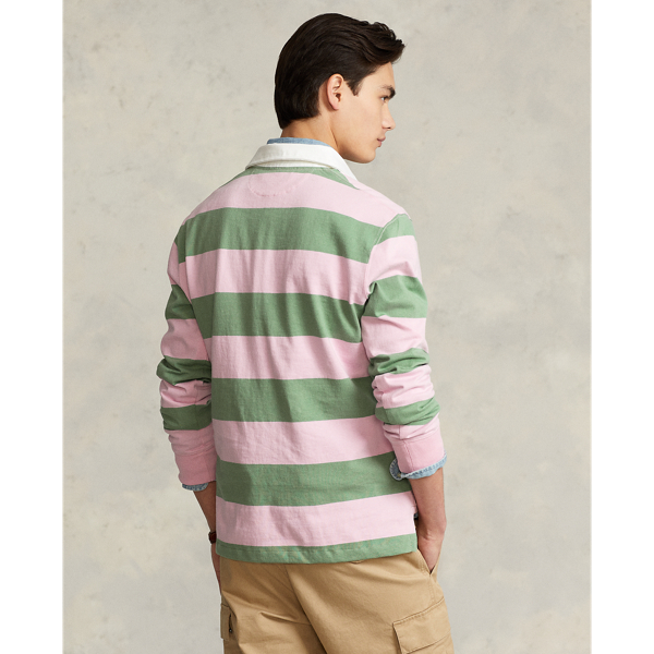 Carmel Pink/Outback Green The Iconic Rugby Shirt Polo Ralph Lauren 5