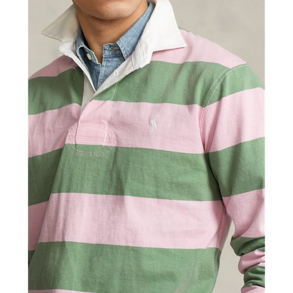 Carmel Pink/Outback Green The Iconic Rugby Shirt Polo Ralph Lauren 6