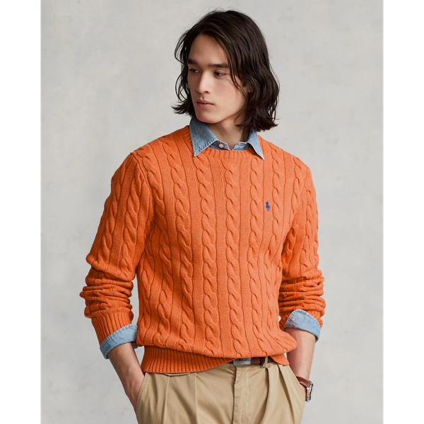 Men s Orange Jumpers Cardigans Ralph Lauren BE