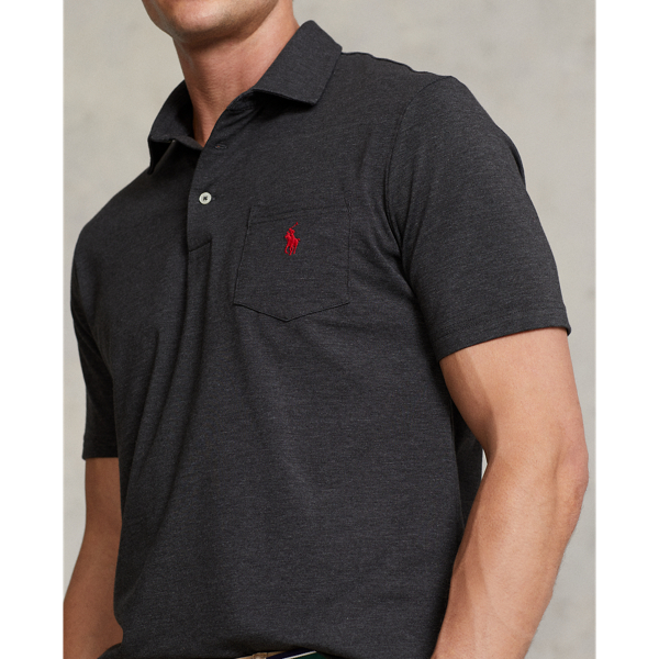 Black Marl Heather Classic Fit Performance Polo Shirt Polo Ralph Lauren 6